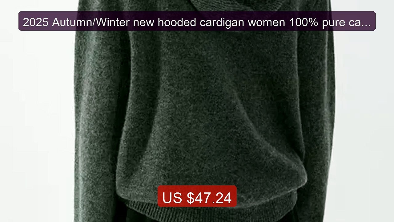 2025 Autumn/Winter new hooded cardigan women 100% pure cashme... -- Amazing Value 2026 | Must Have!