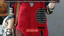 Amax luluE Knitwear 2024 Spring Korean Fashion Designer Ladies Loos... -- Top Rated 2026 | Buy Now!
