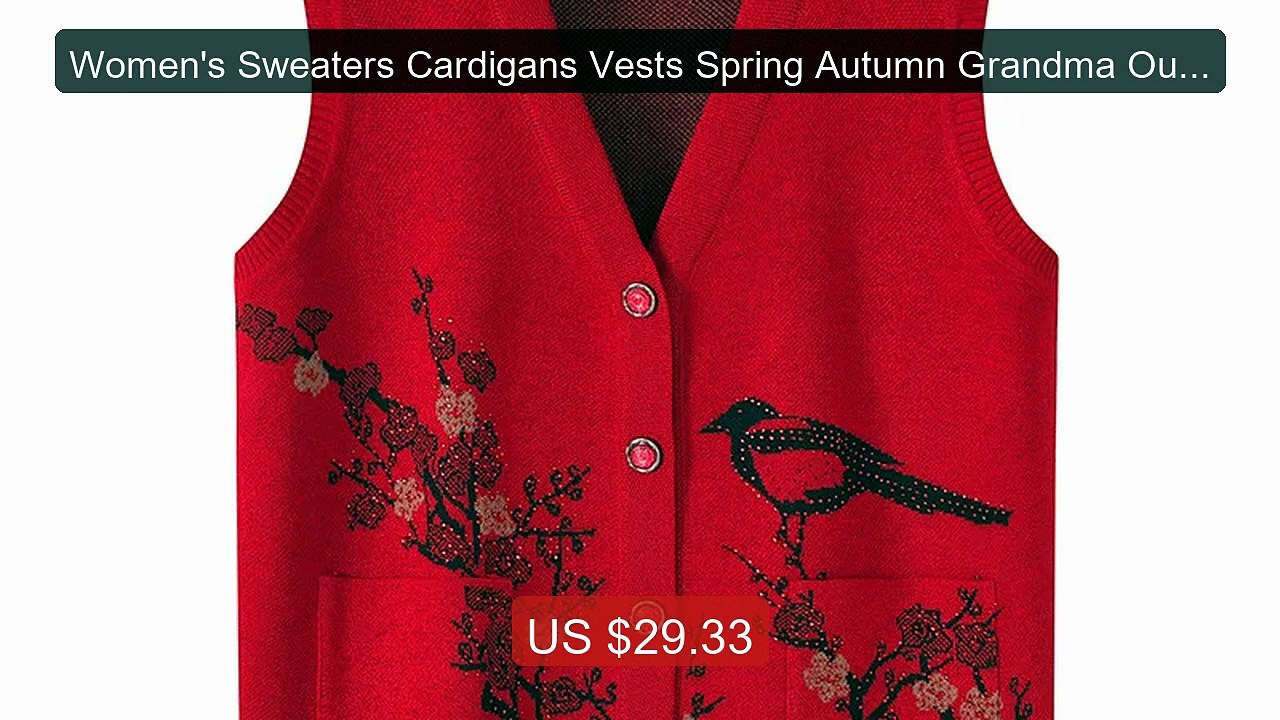 Women's Sweaters Cardigans Vests Spring Autumn Grandma Outfits... -- Hot Deal 2026 | Limited Offer!