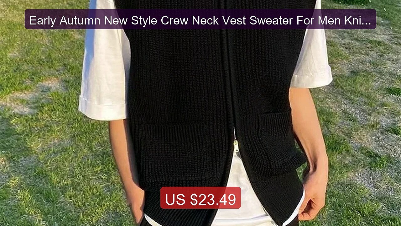 Early Autumn New Style Crew Neck Vest Sweater For Men Knitwear Ves... -- Best Deal 2026 | Shop Now!
