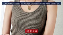 LONGMING Sweater for Women Sleeveless Vests 100% Merino Wool K... -- Best Buy 2026 | Great Quality!