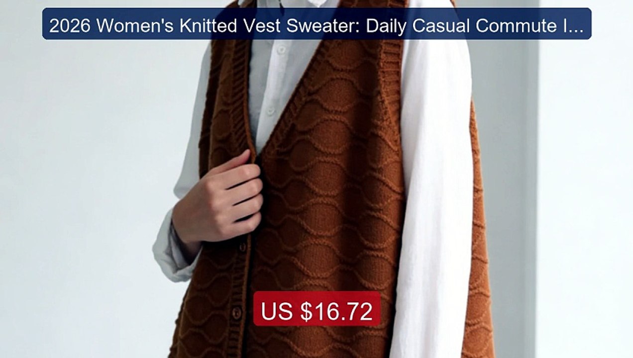 2026 Women's Knitted Vest Sweater: Daily Casual Commute Inn... -- Top Pick 2026 | Unbeatable Price!