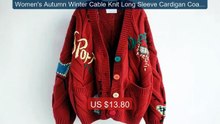 Women's Autumn Winter Cable Knit Long Sleeve Cardigan Coat V N... -- Best Buy 2026 | Great Quality!