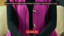 Autumn New Solid Color Knitted Cardigan Vest Fashion Loose ... -- Top Pick 2026 | Unbeatable Price!
