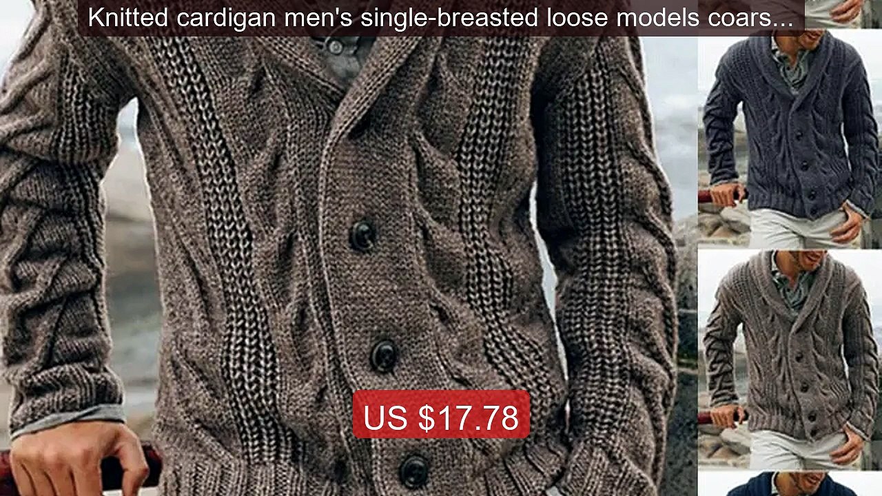 Knitted cardigan men's single-breasted loose models coarse nee... -- Best Buy 2026 | Great Quality!