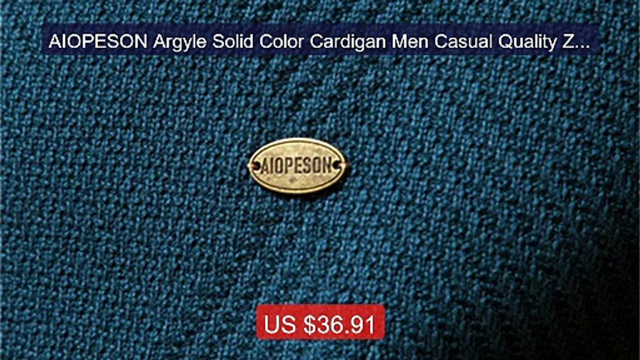 AIOPESON Argyle Solid Color Cardigan Men Casual Quality Zipper... -- Best Buy 2026 | Great Quality!