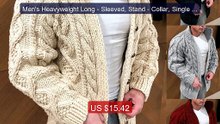 Men's Heavyweight Long - Sleeved, Stand - Collar, Single - Bre... -- Best Buy 2026 | Great Quality!