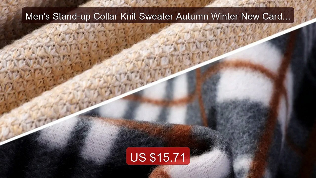 Men's Stand-up Collar Knit Sweater Autumn Winter New Cardigan Tops ... -- Top Rated 2026 | Buy Now!
