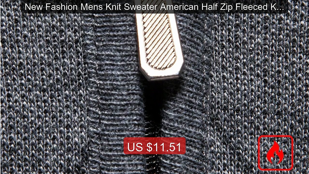 New Fashion Mens Knit Sweater American Half Zip Fleeced Knitwear M... -- Best Deal 2026 | Shop Now!