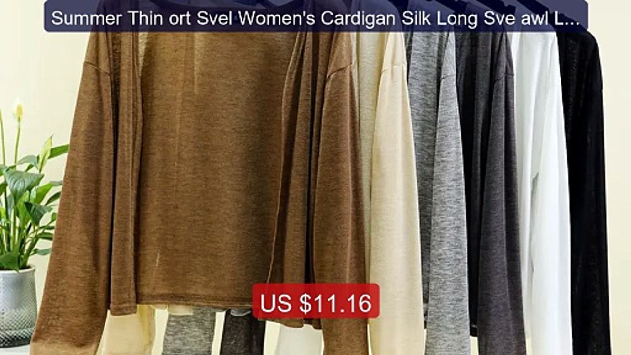 Summer Thin ort Svel Women's Cardigan Silk Long Sve awl Lightweight... -- Top Rated 2026 | Buy Now!