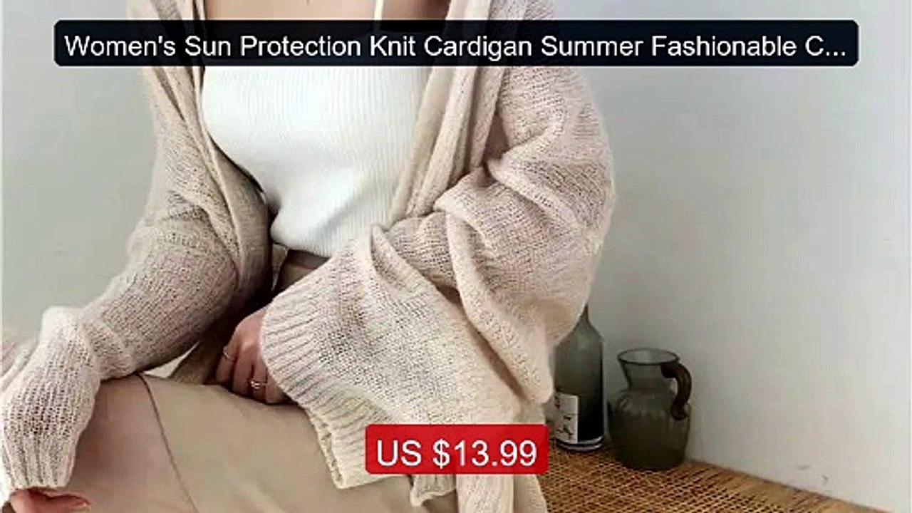 Women's Sun Protection Knit Cardigan Summer Fashionable Casua... -- Amazing Value 2026 | Must Have!