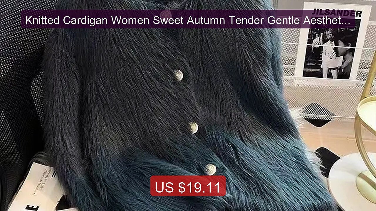 Knitted Cardigan Women Sweet Autumn Tender Gentle Aesthetic Fr... -- Best Buy 2026 | Great Quality!