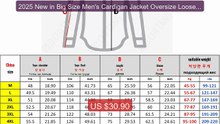 2025 New in Big Size Men's Cardigan Jacket Oversize Loose Sweater ... -- Best Deal 2026 | Shop Now!