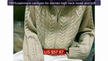 100%cashmere cardigan for women high neck loose and soft sweat... -- Hot Deal 2026 | Limited Offer!