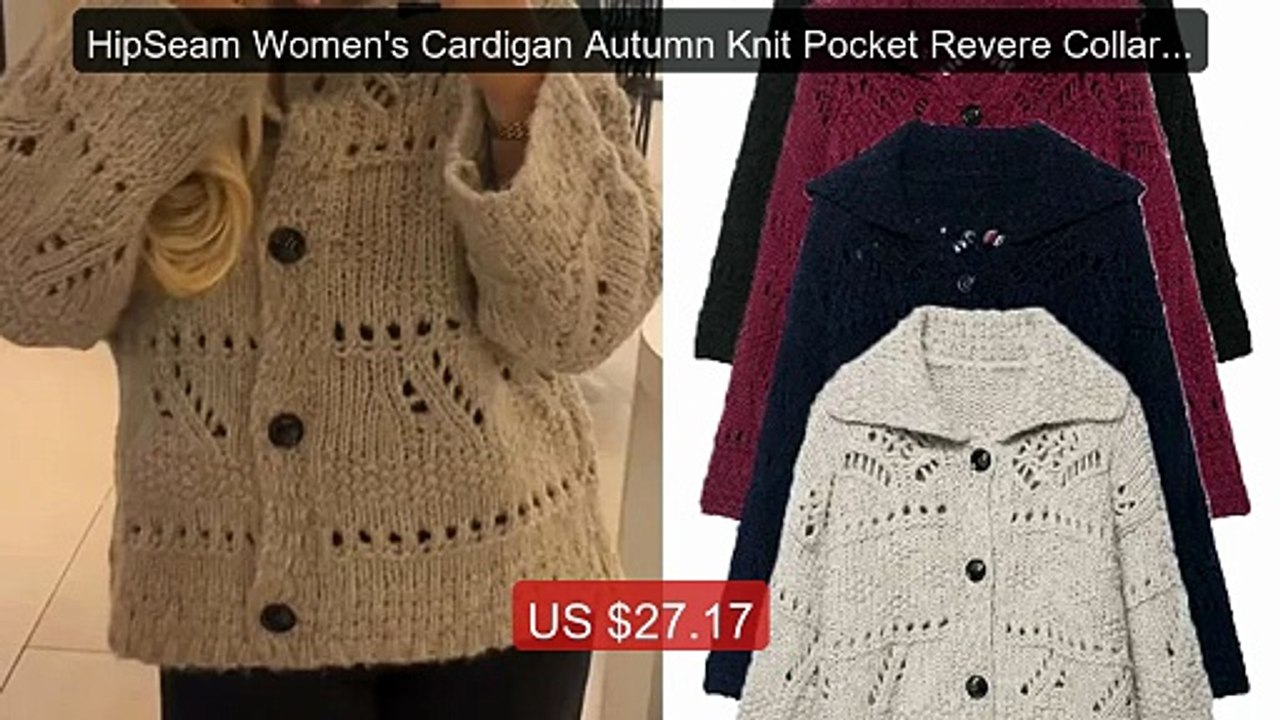 HipSeam Women's Cardigan Autumn Knit Pocket Revere Collar Long Sle... -- Best Deal 2026 | Shop Now!