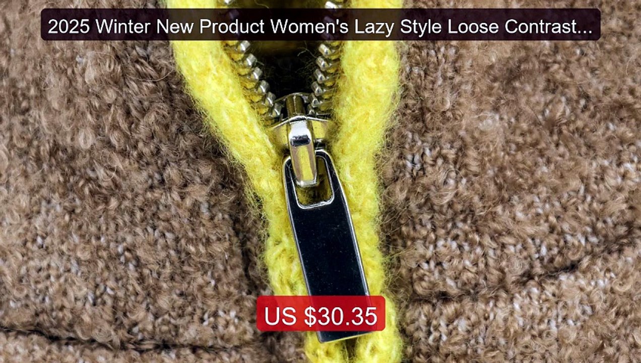 2025 Winter New Product Women's Lazy Style Loose Contrasting ... -- Amazing Value 2026 | Must Have!