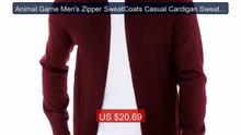 Animal Game Men's Zipper SweatCoats Casual Cardigan Sweaters Stand ... -- Top Rated 2026 | Buy Now!