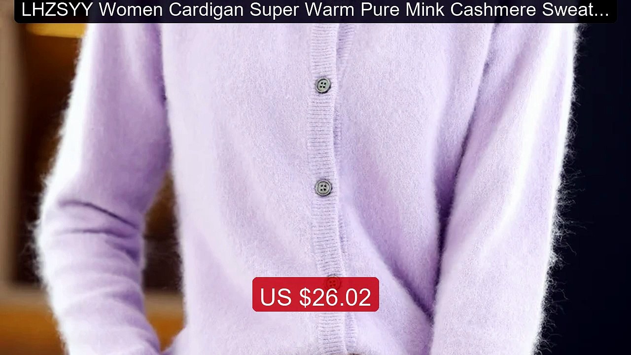 LHZSYY Women Cardigan Super Warm Pure Mink Cashmere Sweaters O... -- Best Buy 2026 | Great Quality!