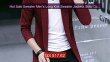 Hot Sale Sweater Men's Long Knit Sweater Jackets Solid Color ... -- Amazing Value 2026 | Must Have!