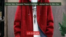 Winter Men Sweater Fleece Cardigan  Jacket Men\'s Slim Sweaters Wi... -- Best Deal 2026 | Shop Now!