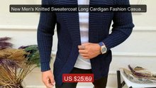 New Men's Knitted Sweatercoat Long Cardigan Fashion Casual Sweater... -- Best Deal 2026 | Shop Now!