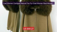 Coat Women Cardigan Natural Fox Fur Coat Women Real Mongolian ... -- Best Buy 2026 | Great Quality!
