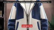 2025 Men's Lamb Wool Jacket Autumn Winter Loose Padded Thickened J... -- Best Deal 2026 | Shop Now!