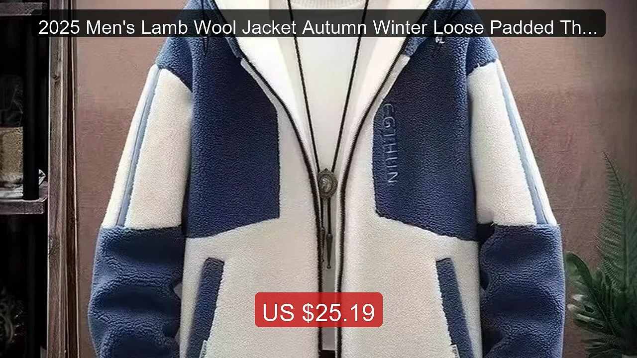 2025 Men's Lamb Wool Jacket Autumn Winter Loose Padded Thickened J... -- Best Deal 2026 | Shop Now!