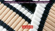 Sweater Vest Men Thicken V-neck Sleeveless Knitted Sweaters V... -- Amazing Value 2026 | Must Have!