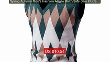 Spring Autumn Men's Fashion Argyle Knit Vests Slim Fit Casual... -- Amazing Value 2026 | Must Have!