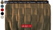 Men's Solid Color V-Neck Knit Vest Sweater, Lazy and Fresh Re... -- Amazing Value 2026 | Must Have!