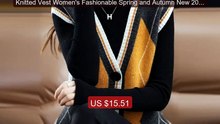 Knitted Vest Women's Fashionable Spring and Autumn New 2024... -- Top Pick 2026 | Unbeatable Price!