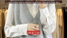 V-neck knitted vest in autumn and winter Women's Pure Mountain Cas... -- Best Deal 2026 | Shop Now!