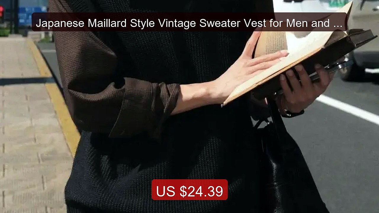 Japanese Maillard Style Vintage Sweater Vest for Men and Women... -- Best Buy 2026 | Great Quality!