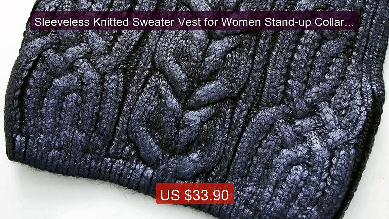 Sleeveless Knitted Sweater Vest for Women Stand-up Collar C... -- Top Pick 2026 | Unbeatable Price!