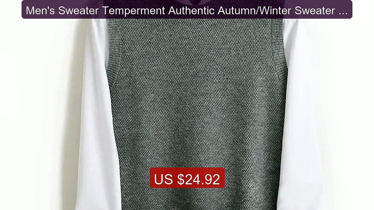 Men's Sweater Temperment Authentic Autumn/Winter Sweater Tank Top S... -- Top Rated 2026 | Buy Now!