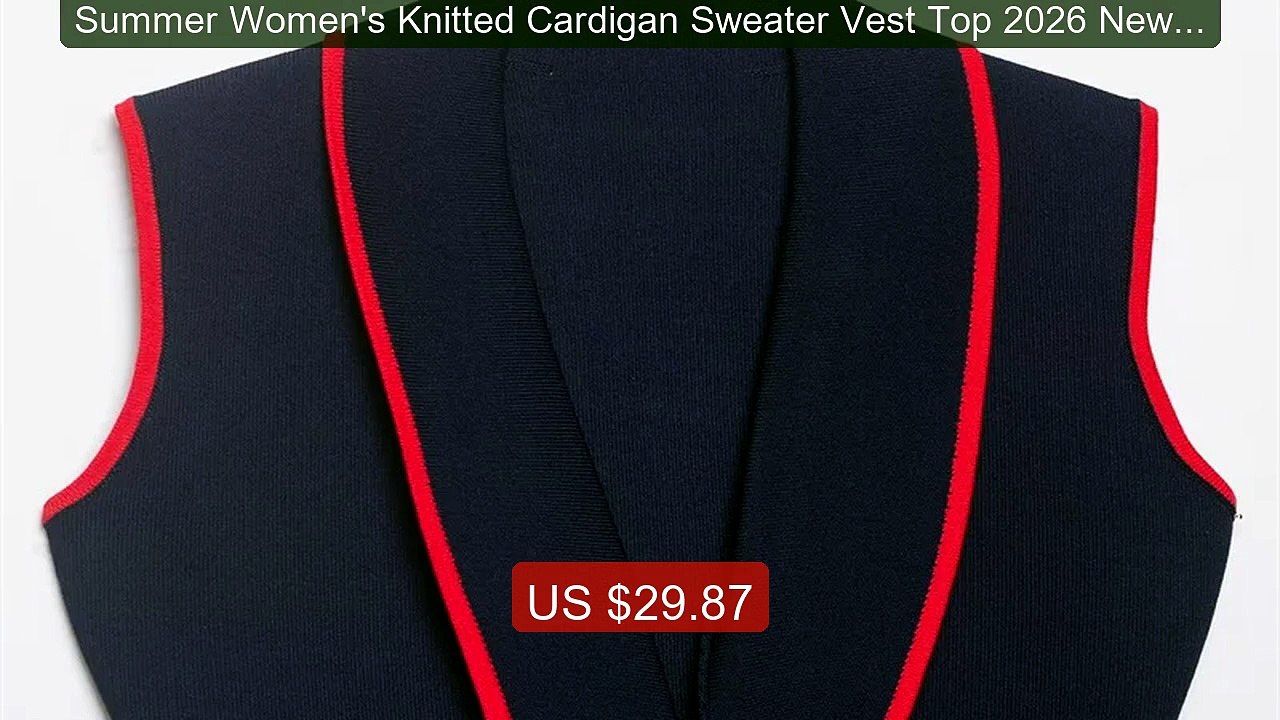 Summer Women's Knitted Cardigan Sweater Vest Top 2026 New Fashiona... -- Best Deal 2026 | Shop Now!