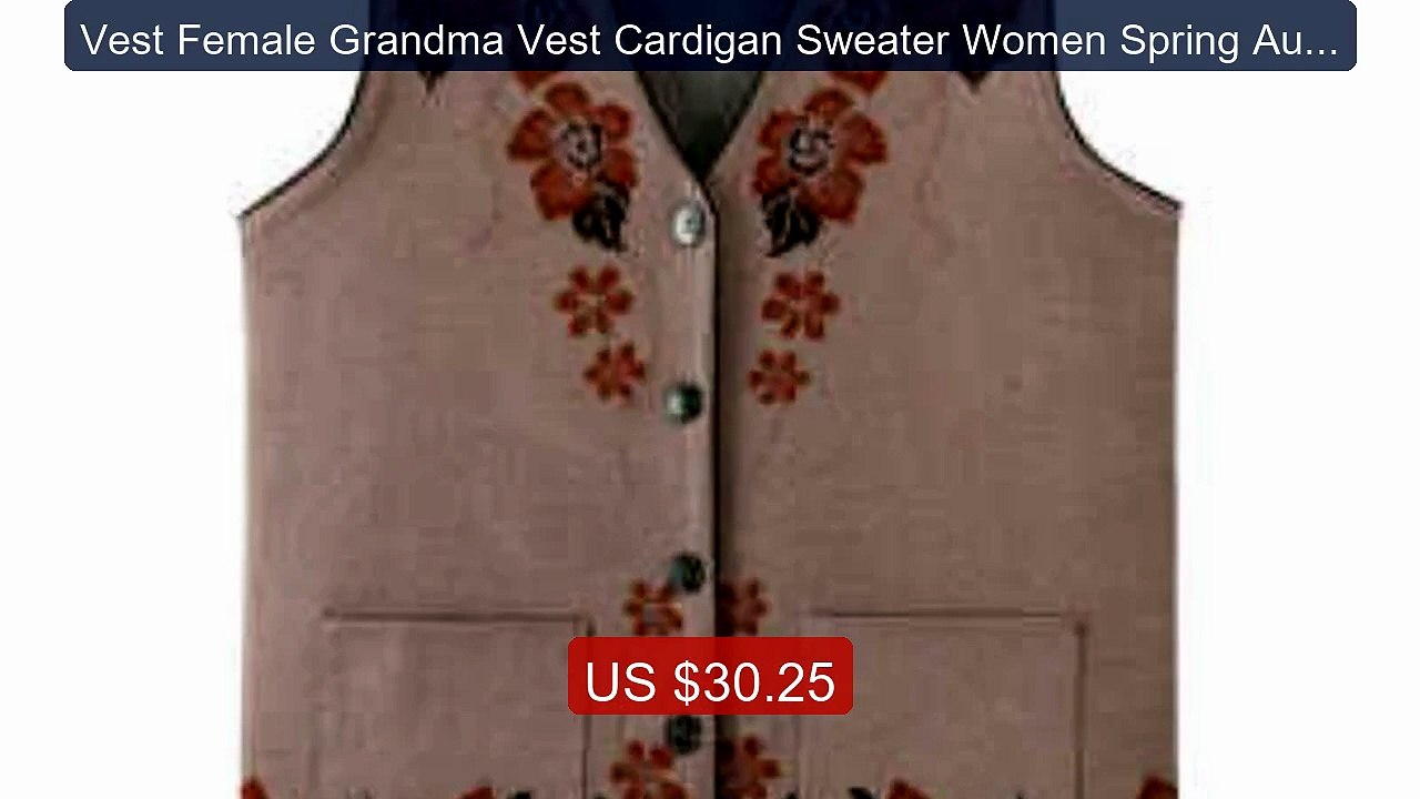 Vest Female Grandma Vest Cardigan Sweater Women Spring Autumn ... -- Best Buy 2026 | Great Quality!
