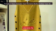 Female V-Neck Sweater Vest Women's Button Knitted Vest 2023 All-Ma... -- Best Deal 2026 | Shop Now!