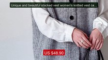 Unique and beautiful stacked vest women's knitted vest cashmere car... -- Top Rated 2026 | Buy Now!