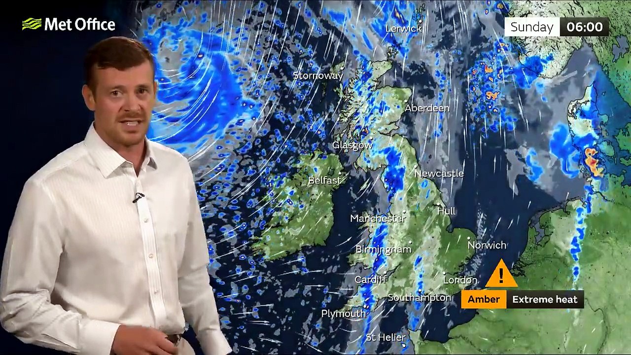 Met Office Sunday Morning Weather Forecast 28/06/2026