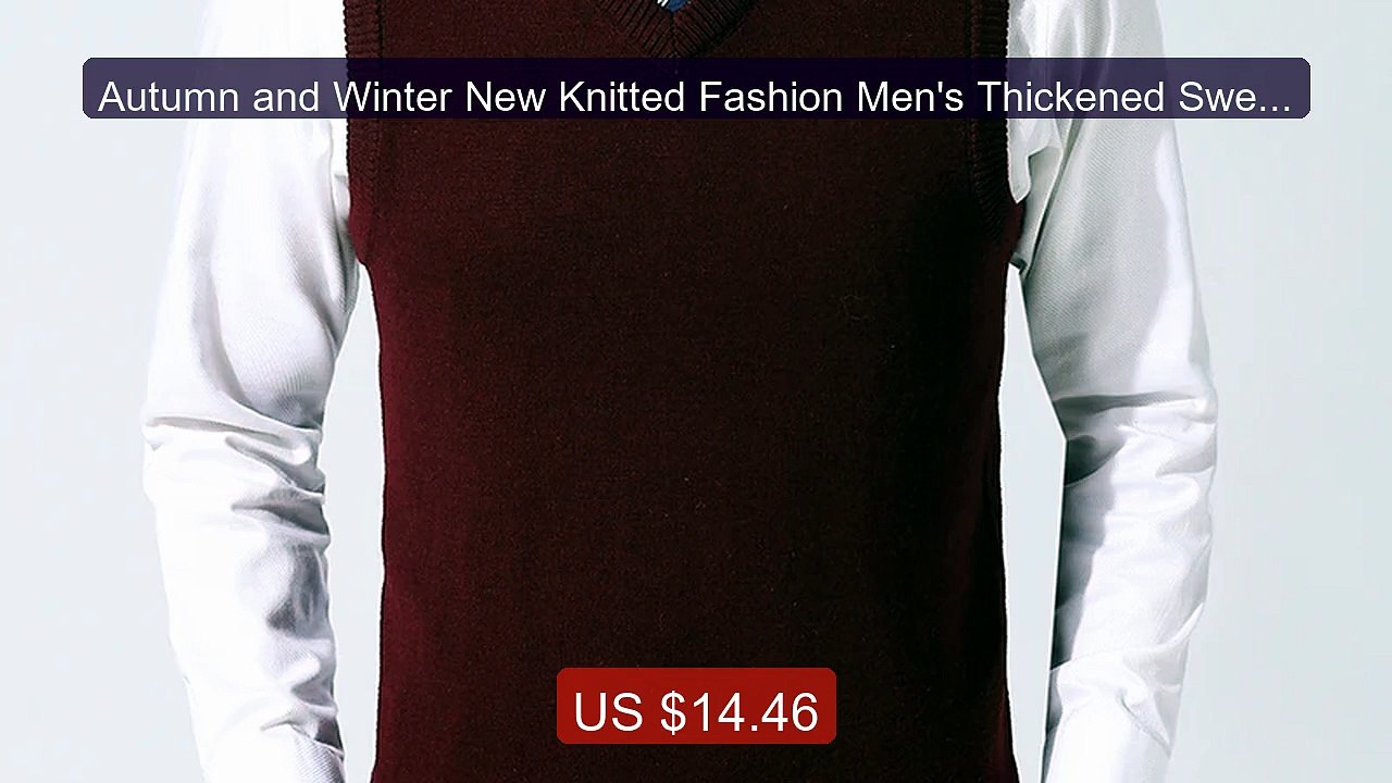 Autumn and Winter New Knitted Fashion Men's Thickened Sweater Tank ... -- Top Rated 2026 | Buy Now!