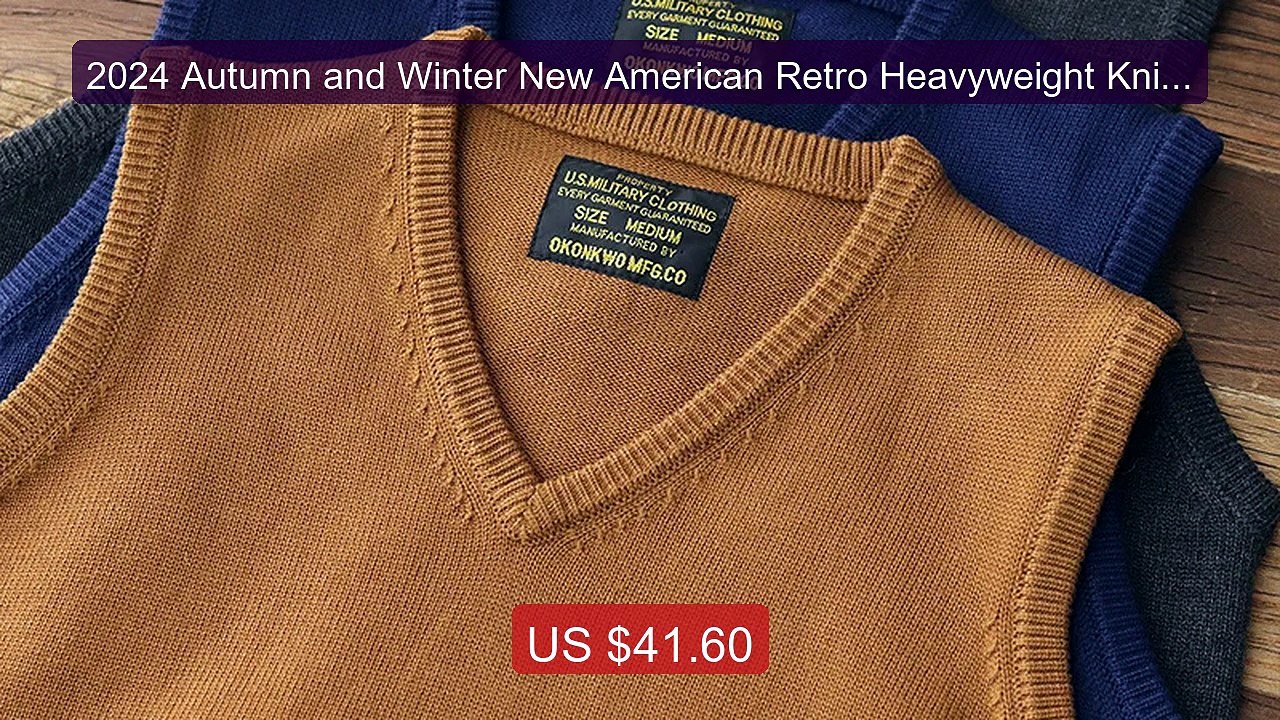 2024 Autumn and Winter New American Retro Heavyweight Knitted... -- Amazing Value 2026 | Must Have!