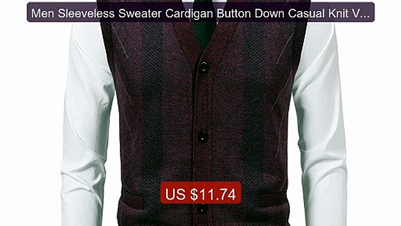 Men Sleeveless Sweater Cardigan Button Down Casual Knit Vests Autu... -- Best Deal 2026 | Shop Now!