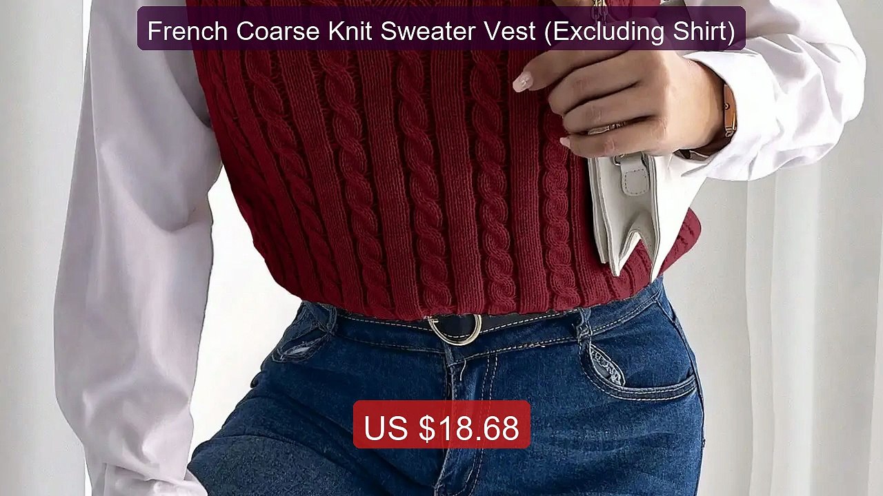 French Coarse Knit Sweater Vest (Excluding Shirt) -- Amazing Value 2026 | Must Have!