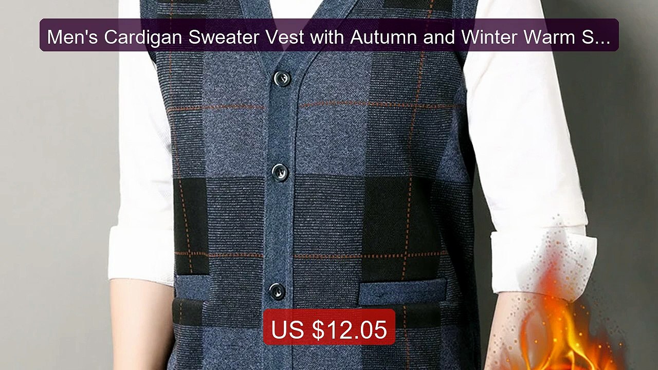 Men's Cardigan Sweater Vest with Autumn and Winter Warm Slim Knit V... -- Top Rated 2026 | Buy Now!