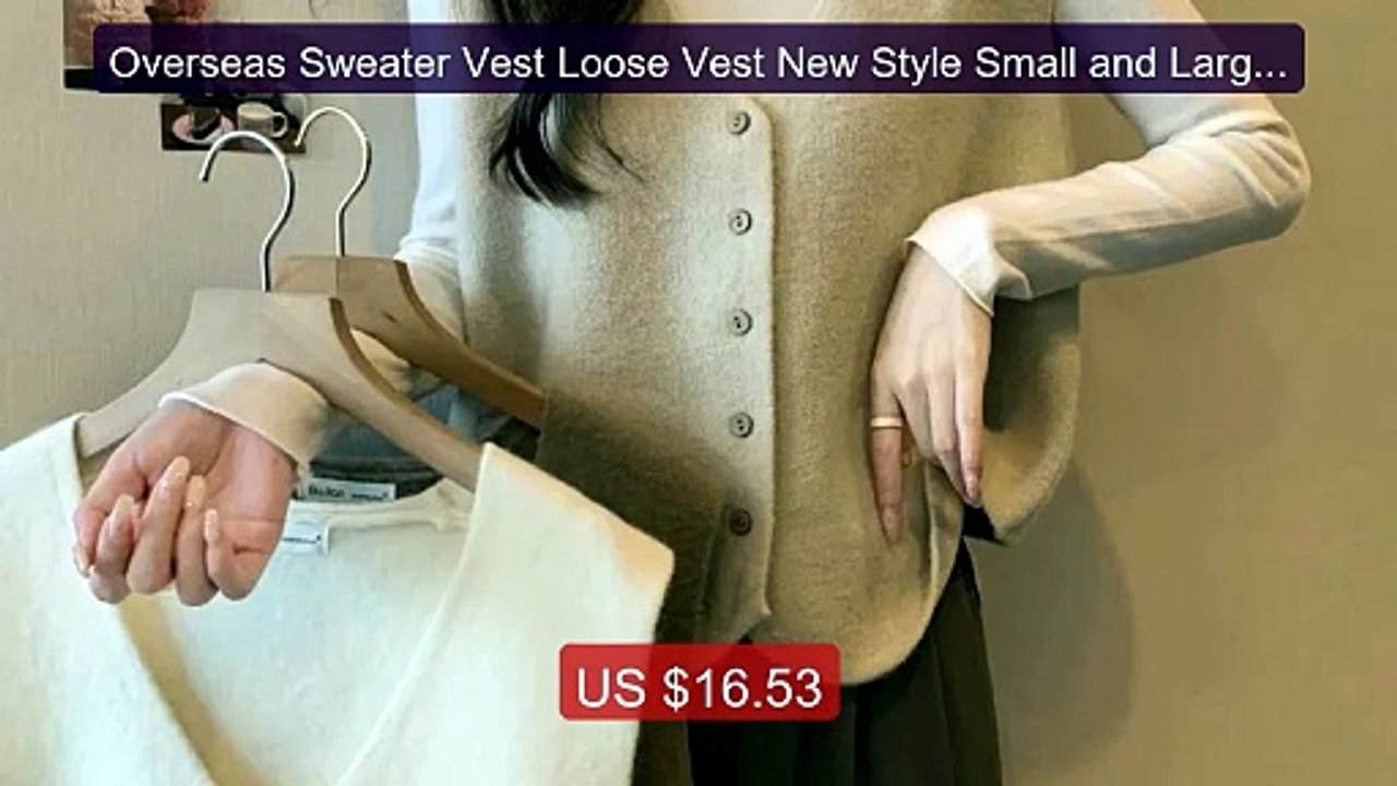 Overseas Sweater Vest Loose Vest New Style Small and Large Size Kni... -- Top Rated 2026 | Buy Now!