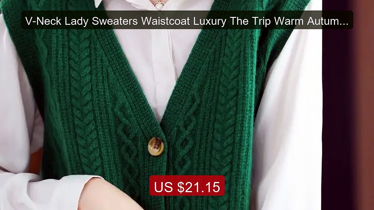 V-Neck Lady Sweaters Waistcoat Luxury The Trip Warm Autumn Wi... -- Amazing Value 2026 | Must Have!