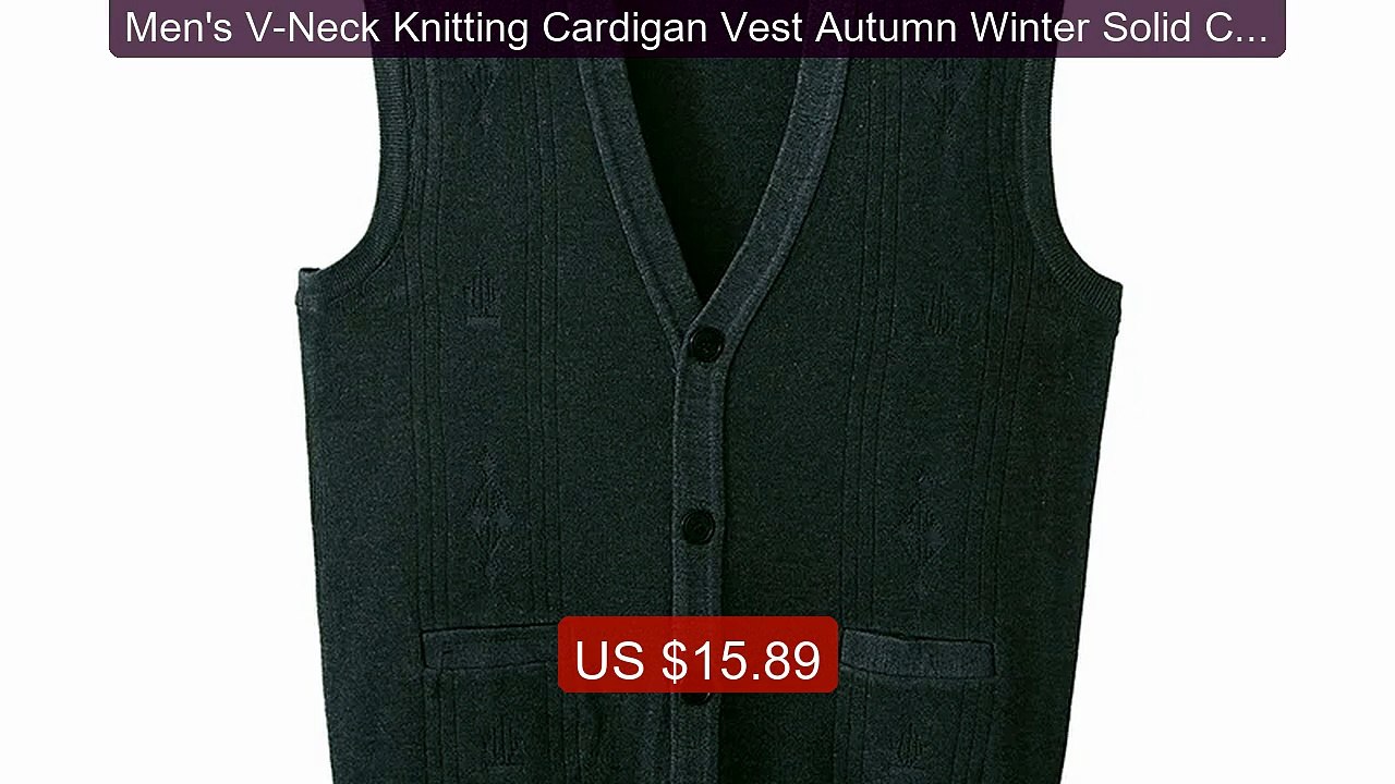 Men's V-Neck Knitting Cardigan Vest Autumn Winter Solid Color ... -- Hot Deal 2026 | Limited Offer!