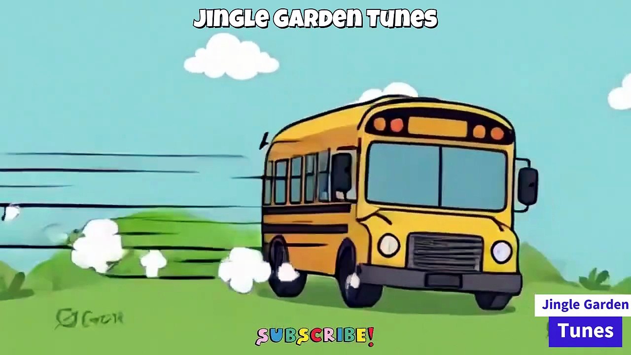 🎵 Wheels on the Bus Song for Kids _ Fun School Bus Nursery Rhyme 🚍 _ Jingle Garden Tunes